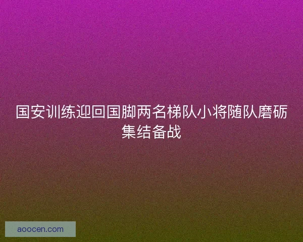国安训练迎回国脚两名梯队小将随队磨砺集结备战